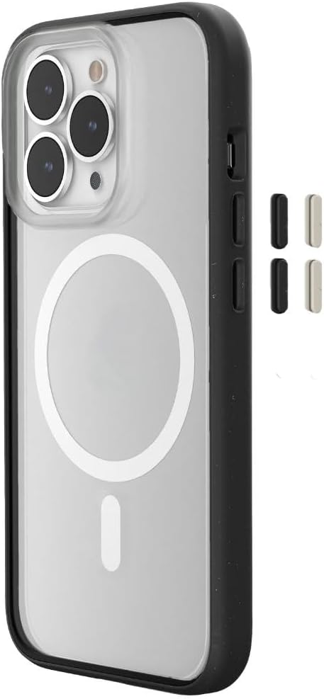 Woodcessories - Magnetisches Bio Clear Case transparent für iPhone 15 Pro kompatibel mit MagSafe, Hü