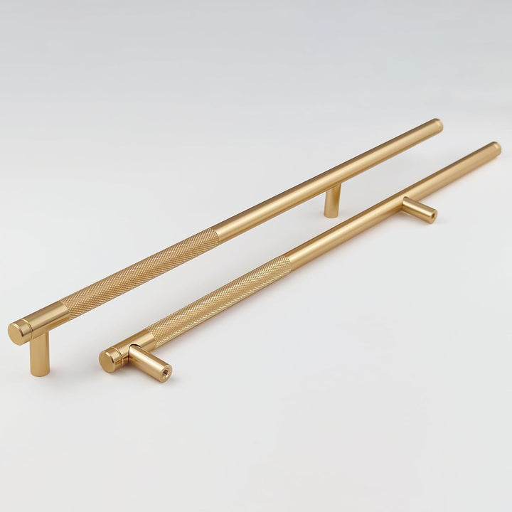 Pexintek 6 Stück Schrankgriffe Gold Moderne Griffe Möbel Möbelgriffe 256mm Lochabstand Türgriffe küc