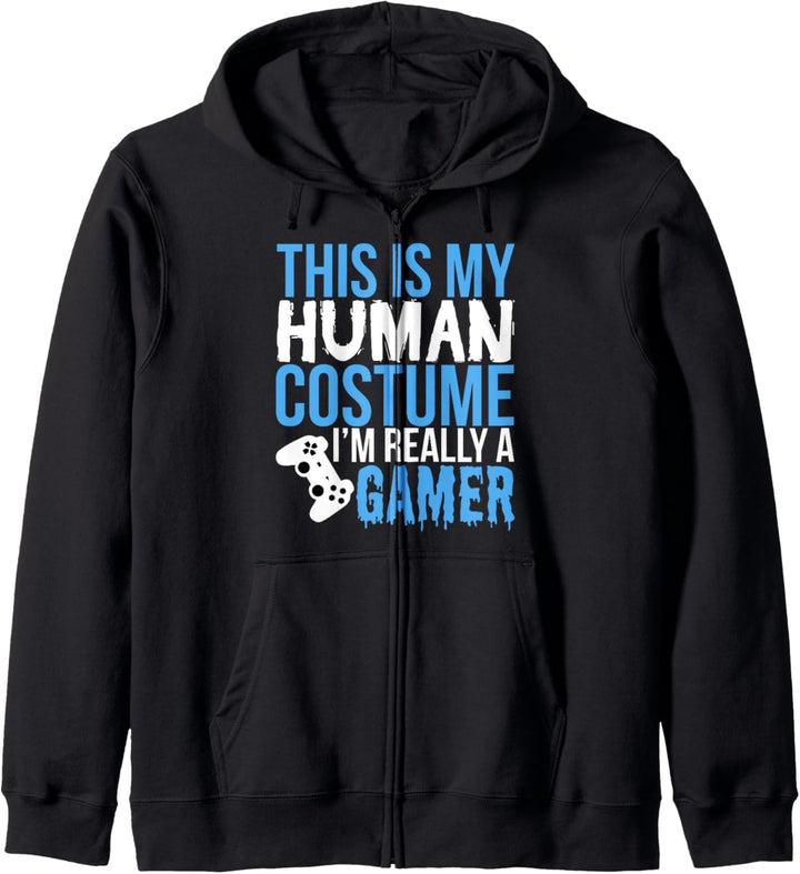 This Is My Human Costume Really A Gamer - Halloween Funny Kapuzenjacke