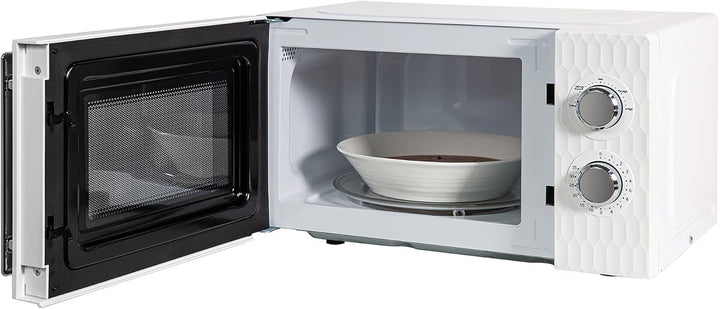 Russell Hobbs Honeycomb RHMM715 Solo Mikrowelle, 17 Liter, 700W, Weiss, mit 5 Leistungsstufen, Integ