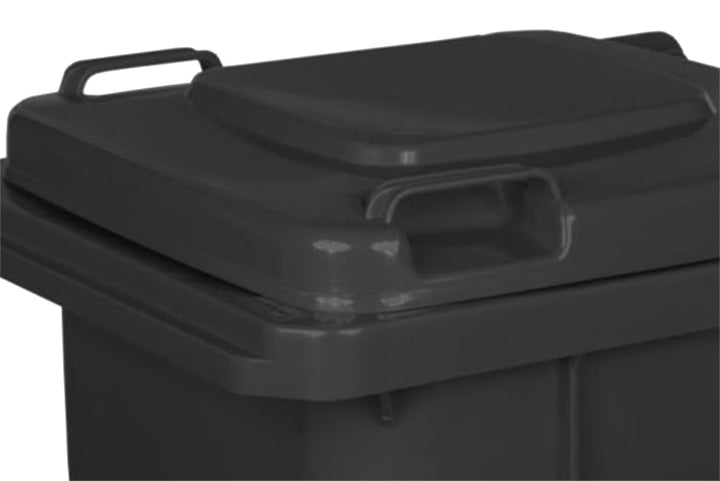 AGROHIT Mülltonne mit 120 Liter Volumen, Abfalltonne mit 2 Leichtgängigen Rädern und Deckel, 2-Rad-M
