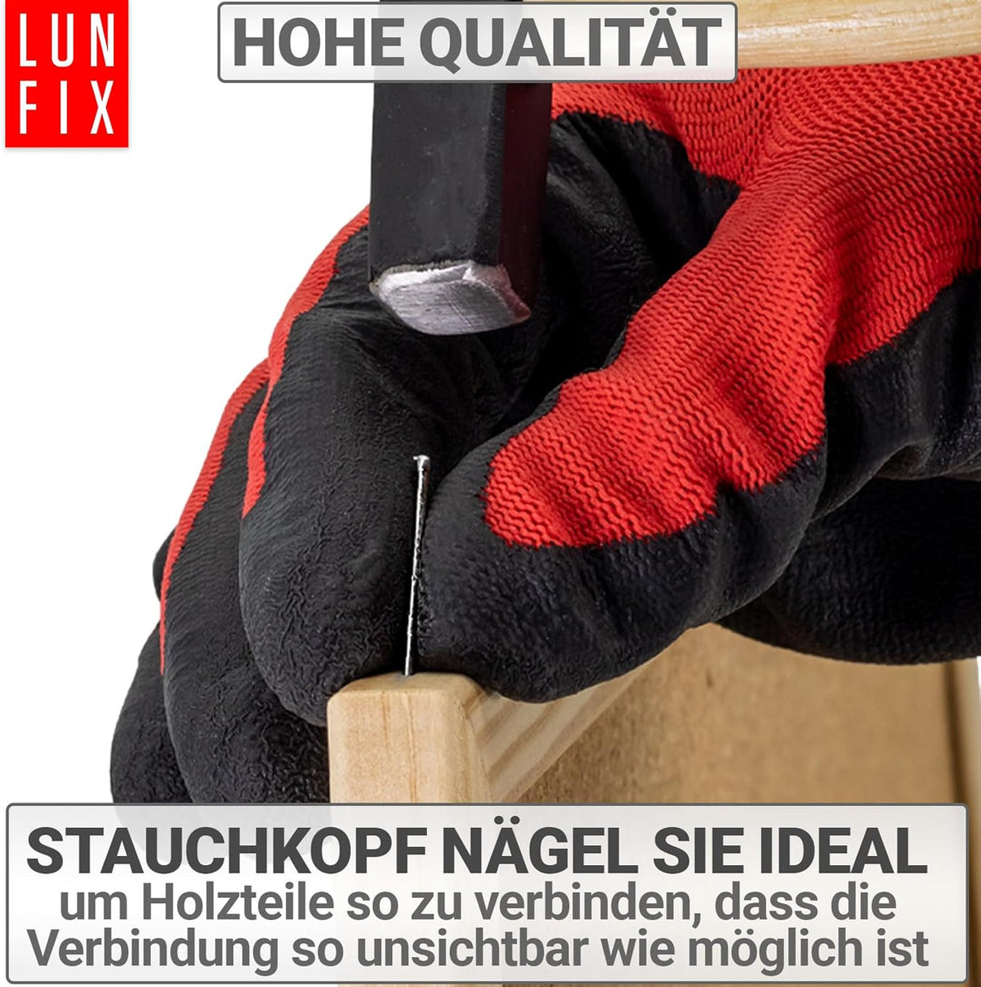 Lun Fix Stauchkopf Nägel 1,8 x 40 mm - 5kg | Holznägel für Bauarbeiten | Verzinkter Baunägel | Stahl