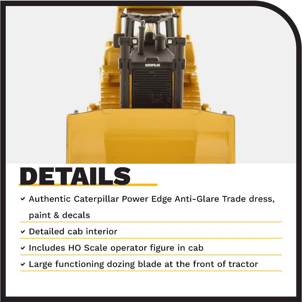 Diecast Masters 85209 - Caterpillar Kettendozer D9T, detailgetreues H0 CAT Baufahrzeug in Metallbox,