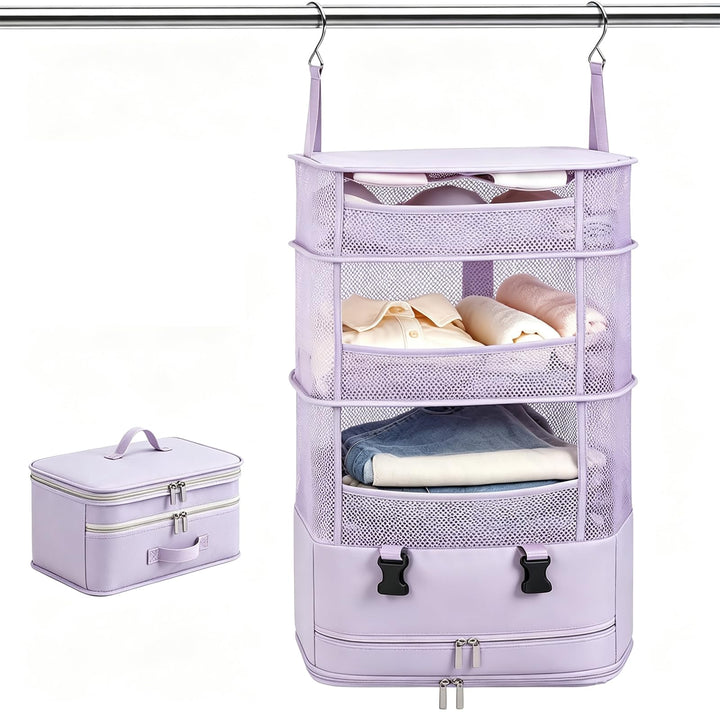 SUGODA Koffer Organizer, 5 Schichten Packing Cubes, Compression Organizer Packing, Camping Hängend,