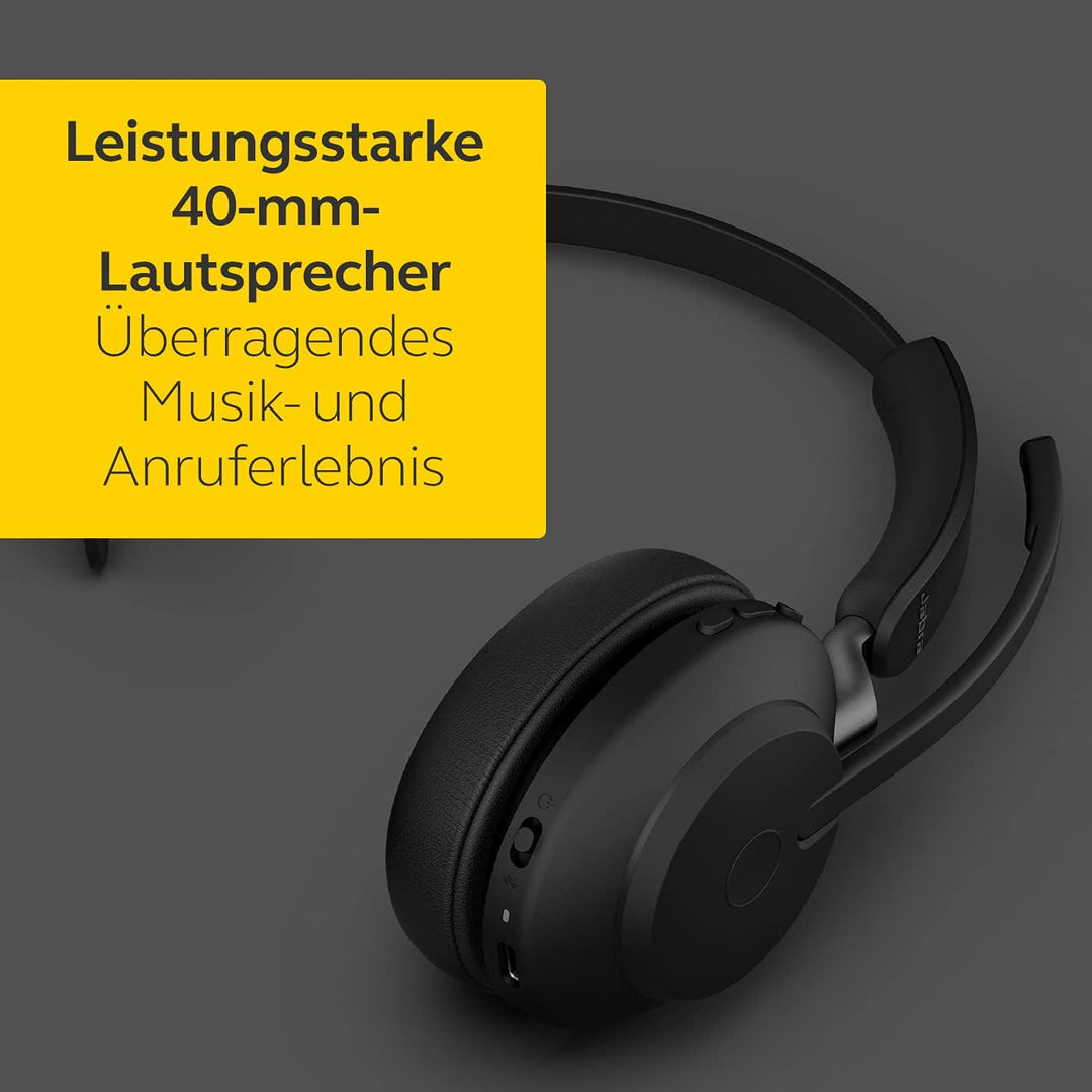 Jabra Evolve2 65 Wireless PC Headset – Noise Cancelling UC Certified Mono Headphones with Long-Lasti