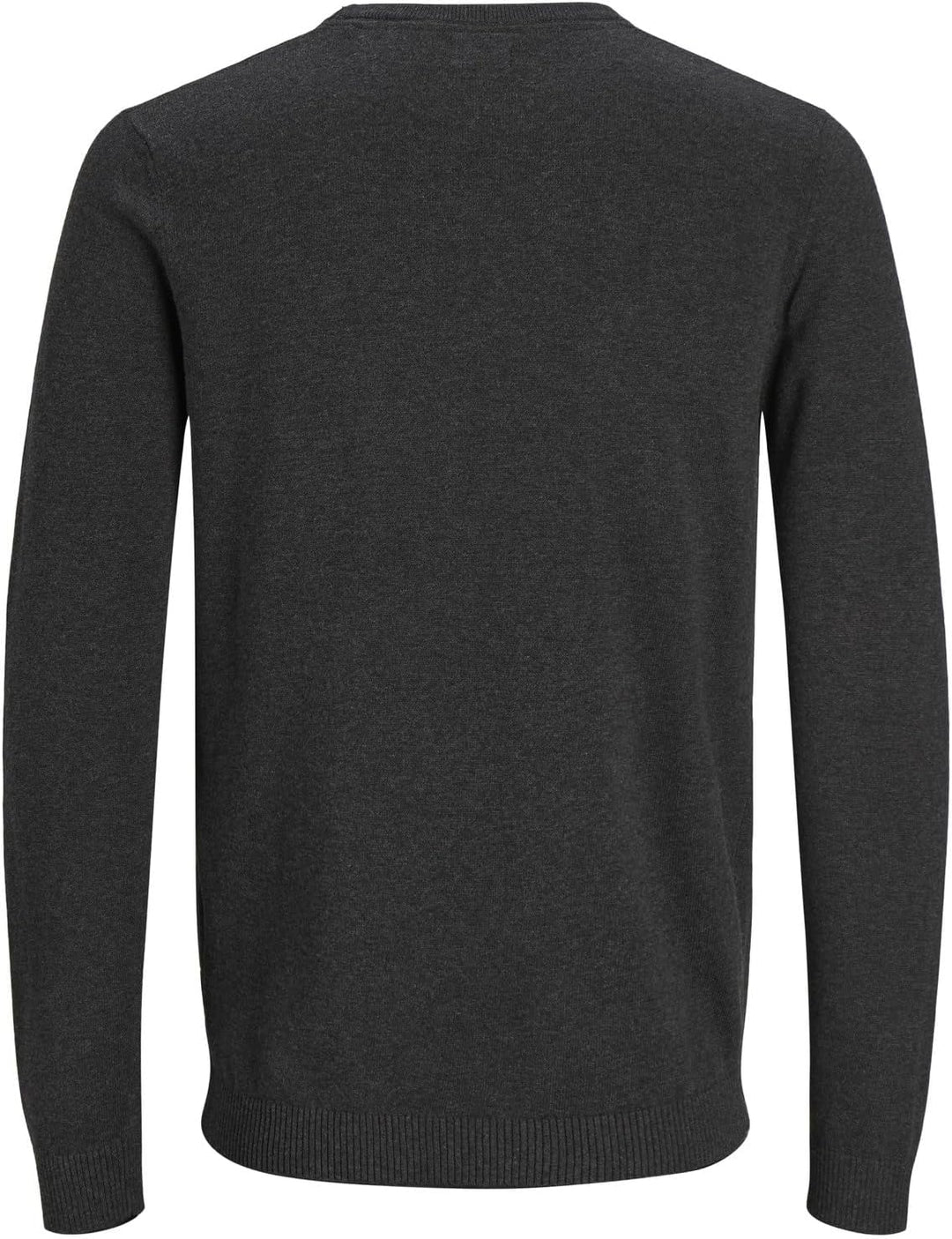 JACK & JONES Male Strickpullover mit Rundhals Einfarbig Strickpullover mit Rundhals Dark Grey Melang