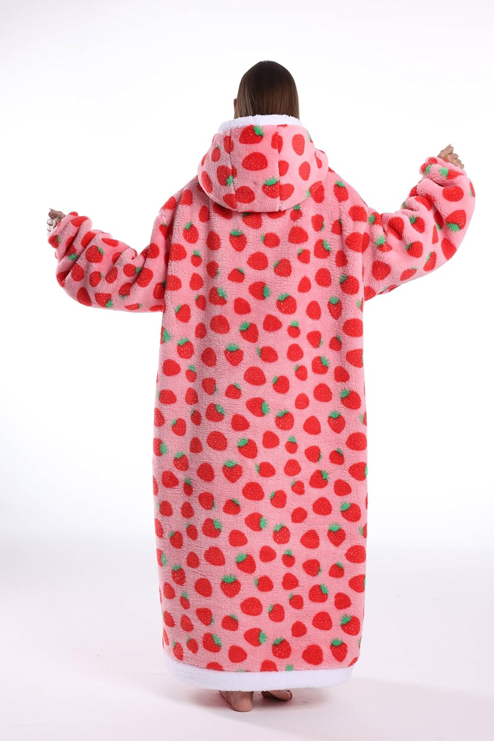 Lange Hoodie Decke mit Ärmeln für Damen & Erwachsene - Kuscheldecke mit Ärmeln - Weiche & Warme Deck