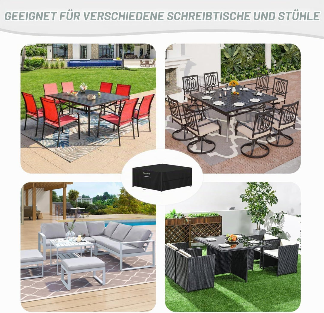Abdeckung für Gartenmöbel Wasserdicht Lounge Abdeckung | Abdeckplane Gartenmöbel Abdeckhaube Gartent