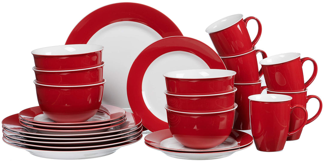 Ritzenhoff & Breker Kombiset Doppio, 24-teilig, Rot Rot Kombiset, Rot Kombiset