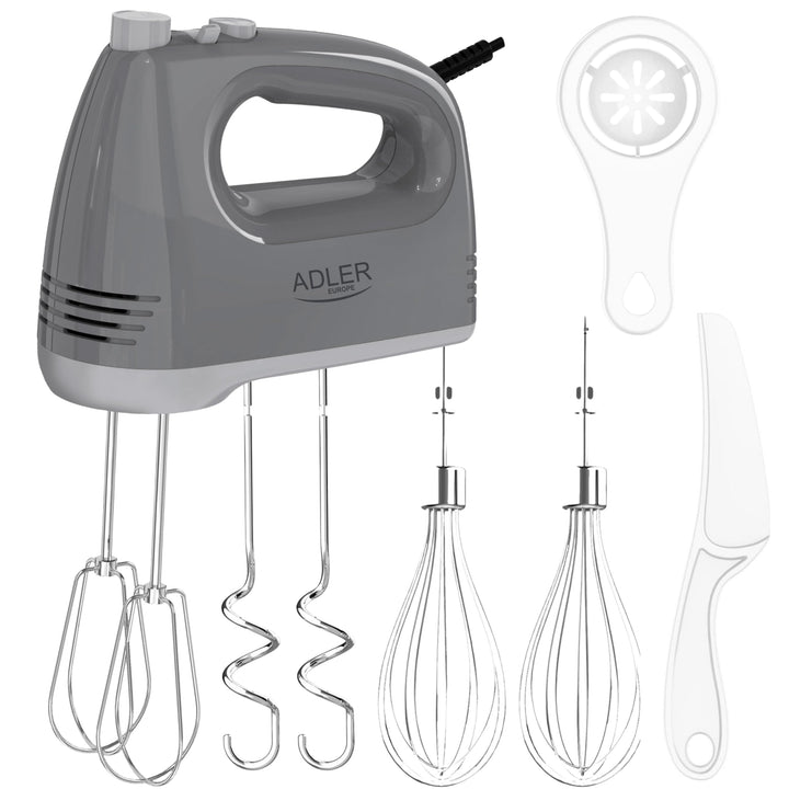 ADLER AD 4231 Stabmixer (750 Watt, 5 Geschwindigkeitsstufen und Turbo-Funktion, 21 cm Edelstahlaufsä