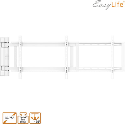 EasyLife TV Wandhalterung bis 170° elektrisch schwenkbar, VESA Wandhalterung bis 600x400 für LCD/OLE