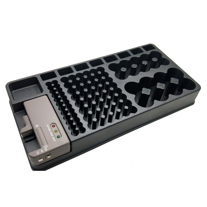 OUNONA Herausnehmbare Batterie Tester Akku Organizer Storage Box Case Halterung mit Schlitz Rack H?l