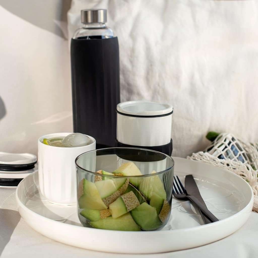 like by Villeroy & Boch group ToGo & ToStay - Trinkflasche, Glas, schwarz, 1L, 10-4869-7995 L (1er P