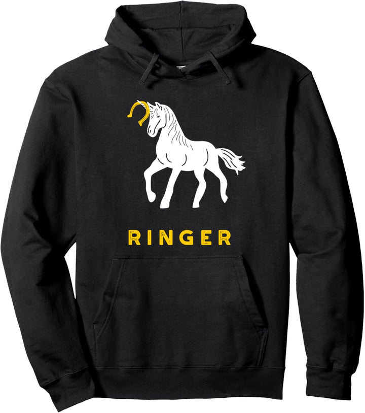 Einhorn spielt Hufeisen Ringer sagt lustig Pullover Hoodie