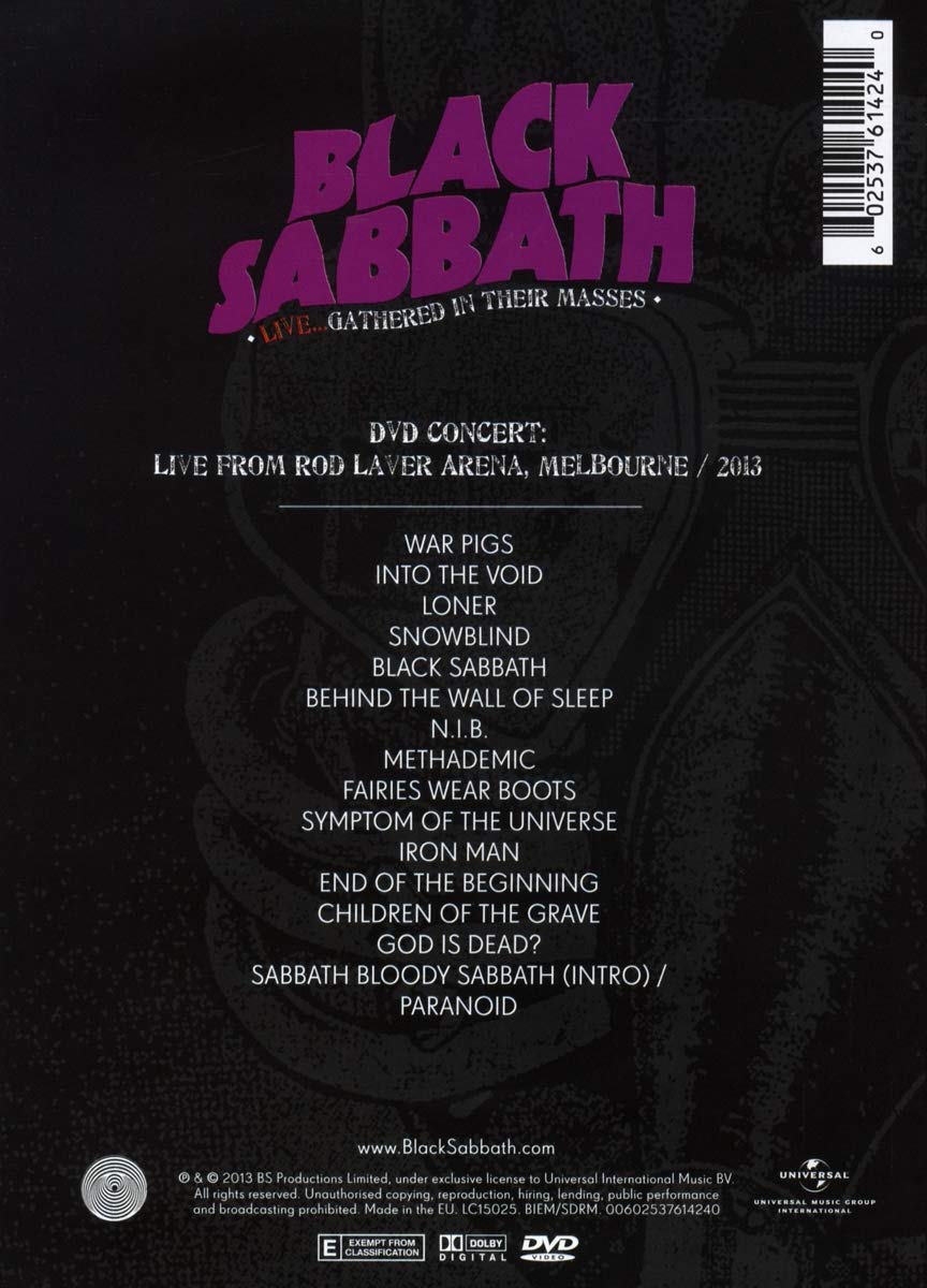 Black Sabbath - Live... Gathered In Their Masses, DVD