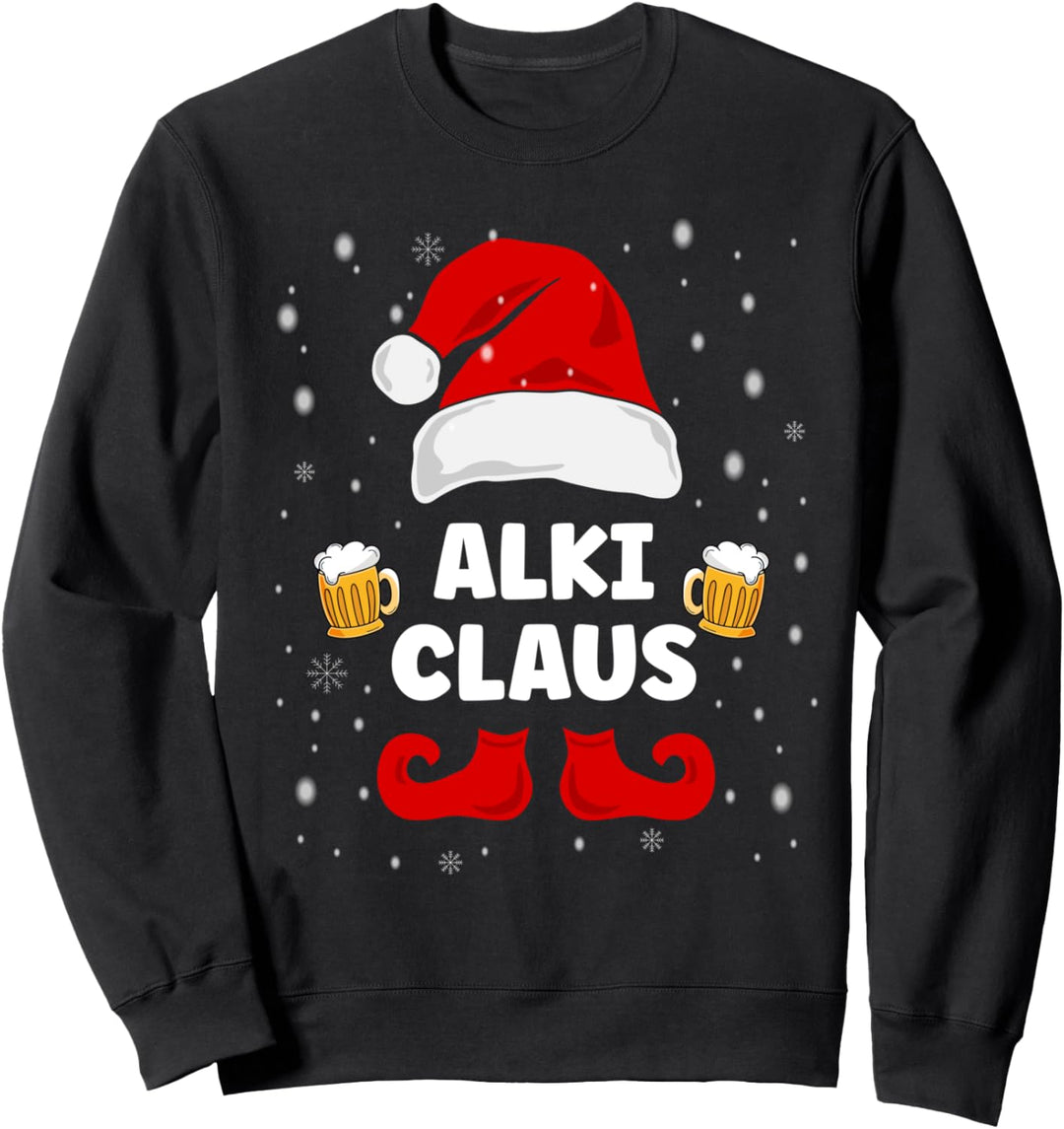 Alki Claus Bier Weihnachtsoutfit Familie Partnerlook Kostüm Sweatshirt