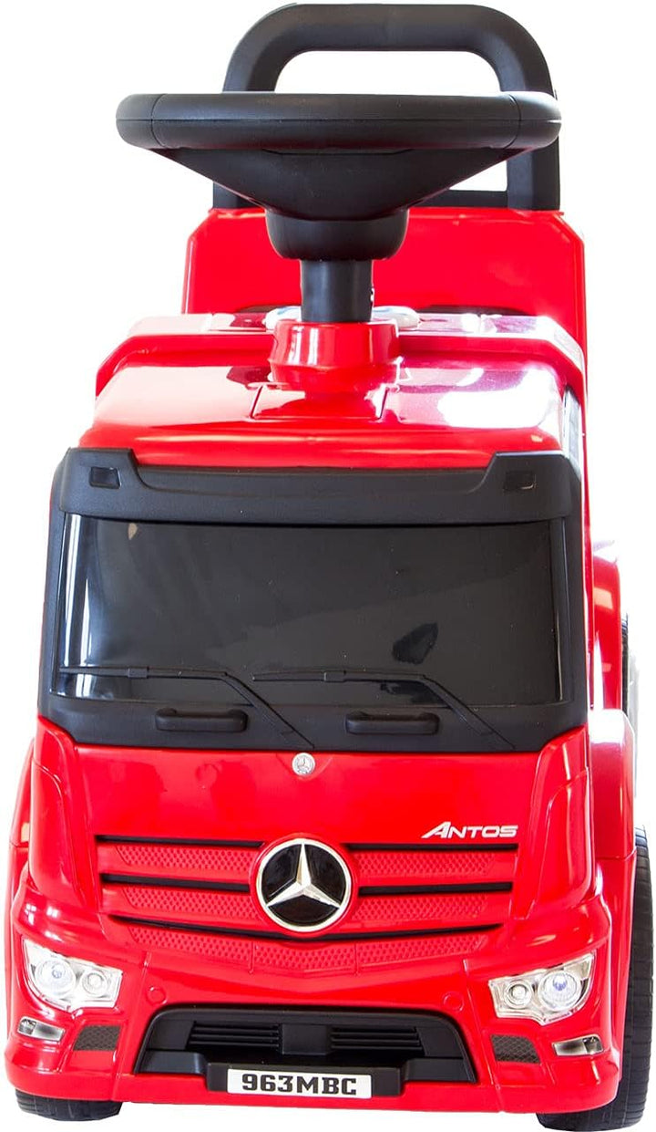 NATIV Rutscherauto Mercedes Antos, Babyrutscher mit Kunststoffrädern, Truck, LKW, Kinderfahrzeug Rut