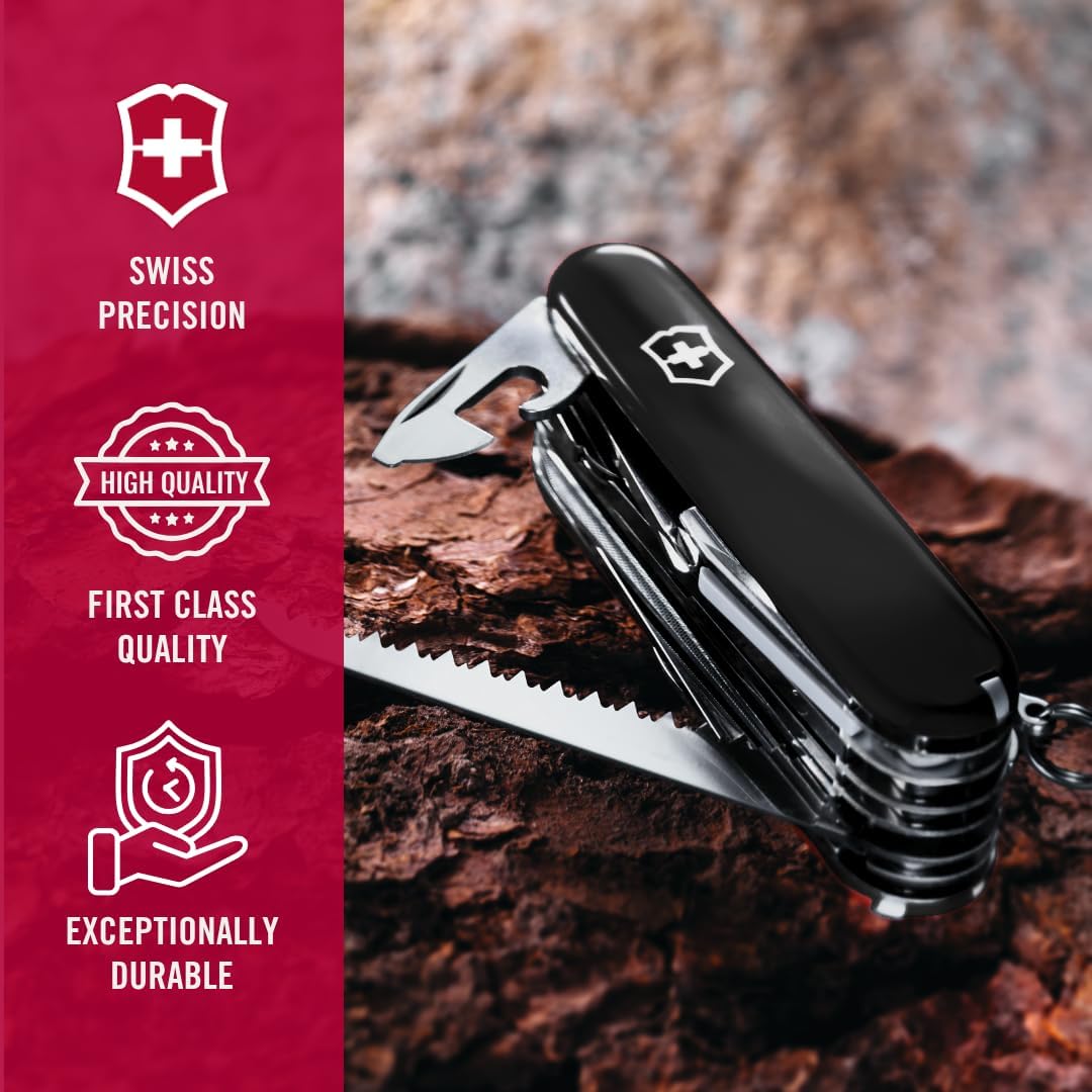 Victorinox Taschenmesser Swiss Champ (33 Funktionen: Metallfeile, Mini-Schraubendreher) rot Schwarz