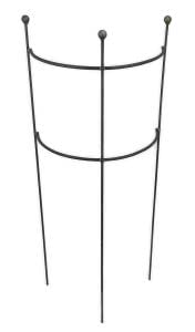 Hirsch Terracotta Staudenhalter Hugo halbrund stabil Kugel Höhe 116 cm, Breite 45 cm Vollmaterial Ra