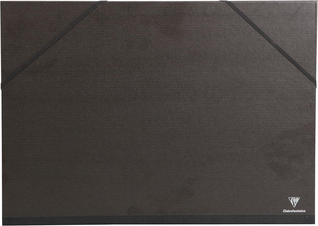 Clairefontaine 48605C Kraft Zeichenmappe (Gummizug, Fächern, Innenklappen, Rücken 30 mm, DIN A3+, in