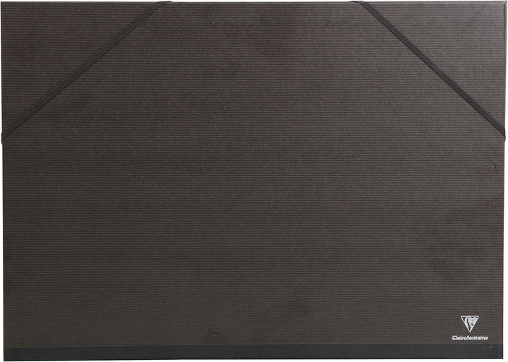 Clairefontaine 48605C Kraft Zeichenmappe (Gummizug, Fächern, Innenklappen, Rücken 30 mm, DIN A3+, in