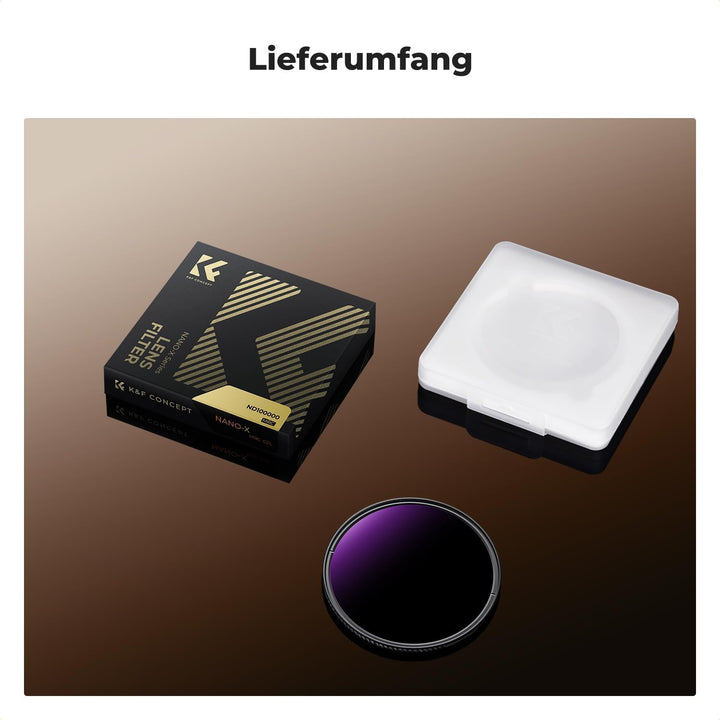 K&amp;F CONCEPT Nano-X Serie 95mm ND100000 Filter Fester ND Filter Graufilter (16,6 Blendenstufen), 95mm