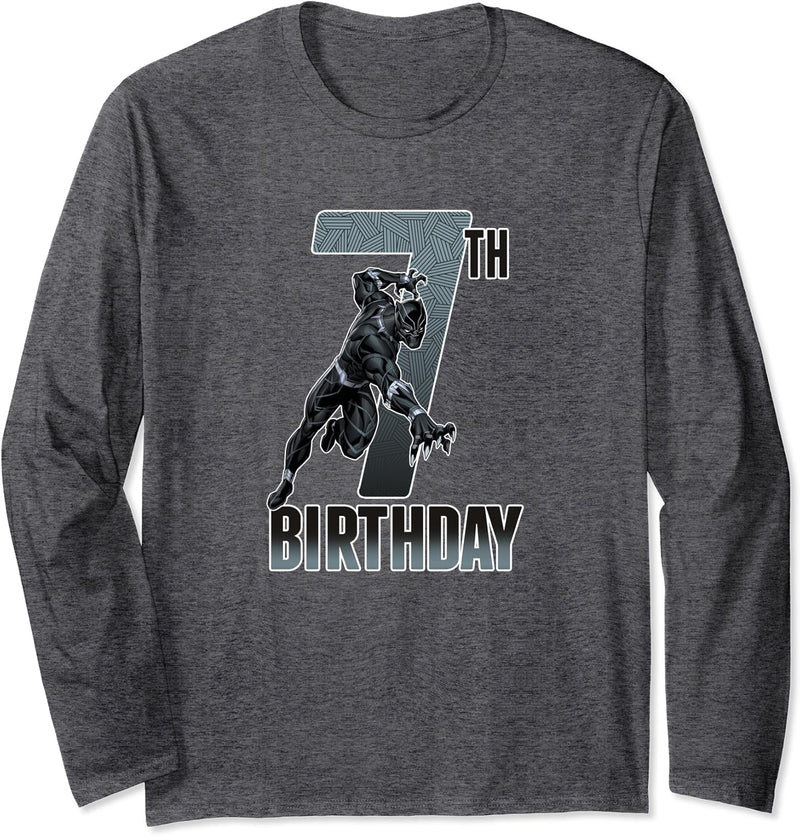 Marvel Black Panther Action Pose 7th Birthday Langarmshirt