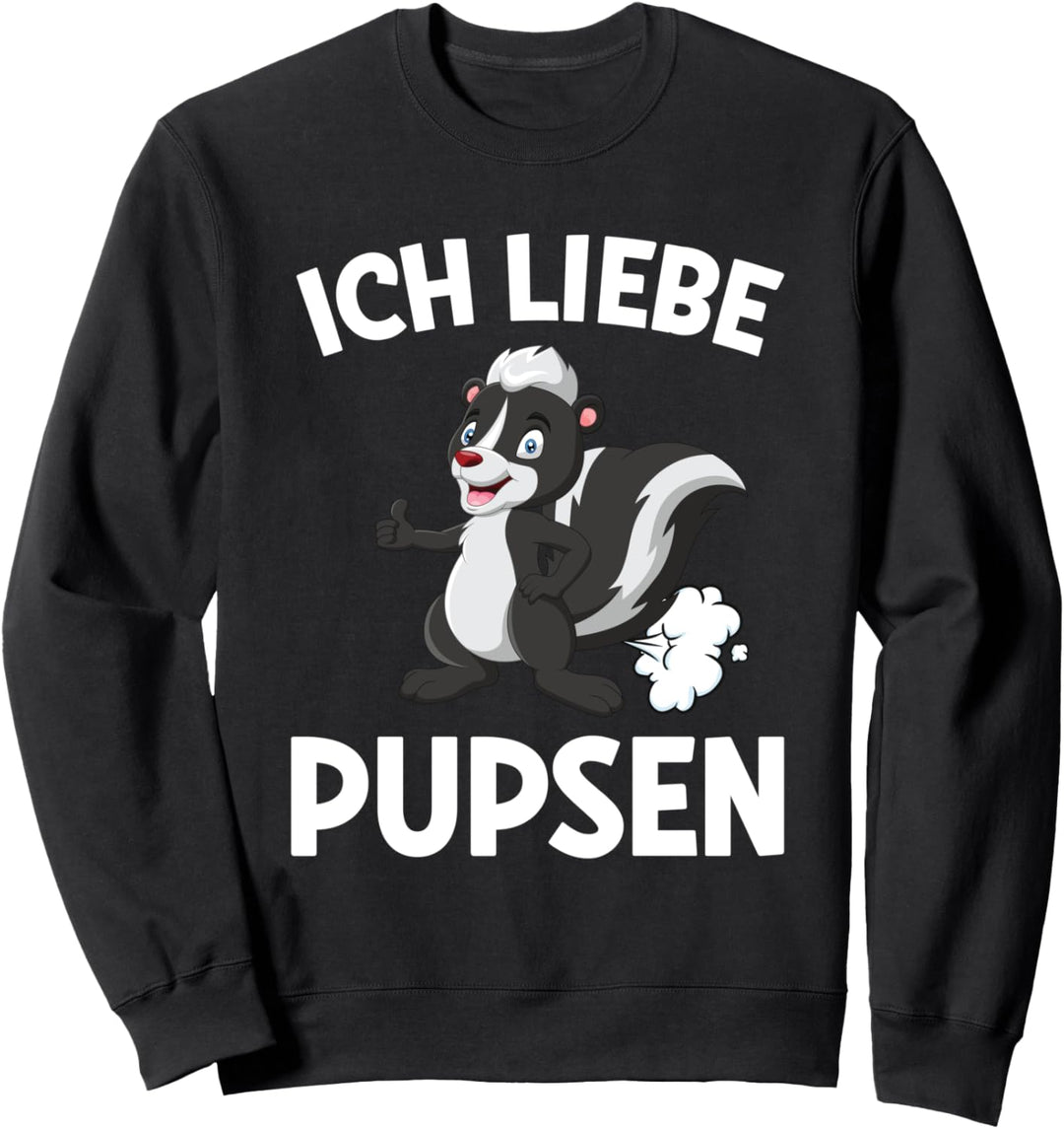 Ich Liebe Pupsen Stinktier Lustiges Furzen Pups Sweatshirt