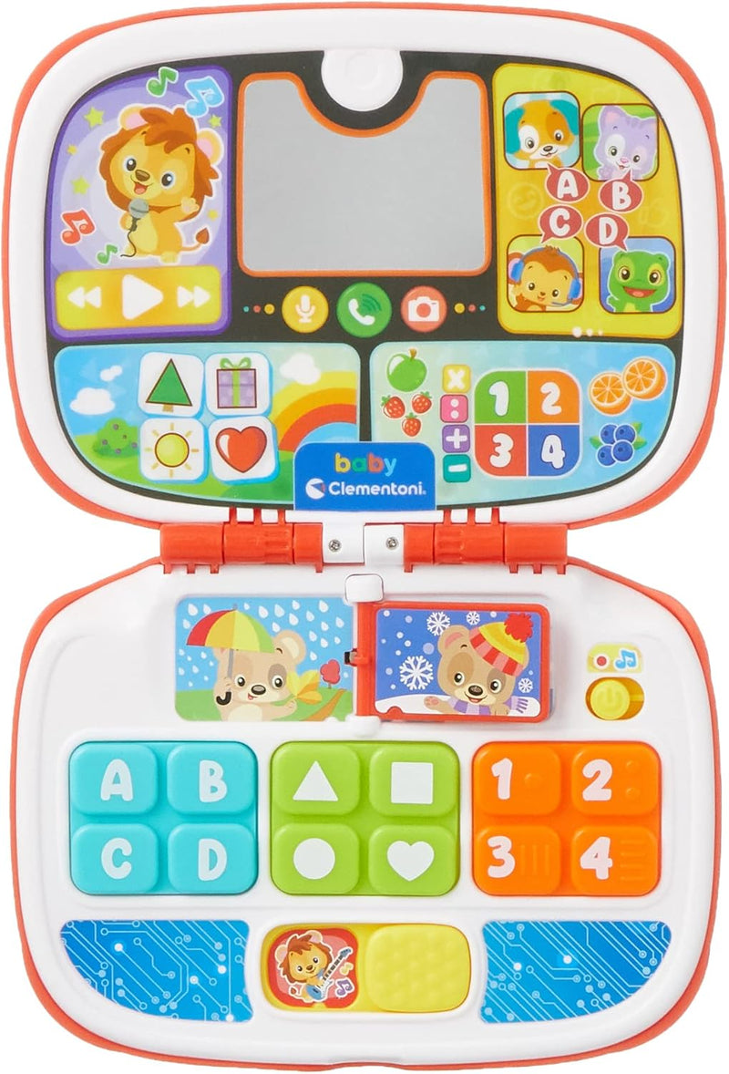 Baby Clementoni Baby-Laptop Tierfreunde - Spielzeug für Babys & Kinder ab 9 Monaten mit Ton- & Licht