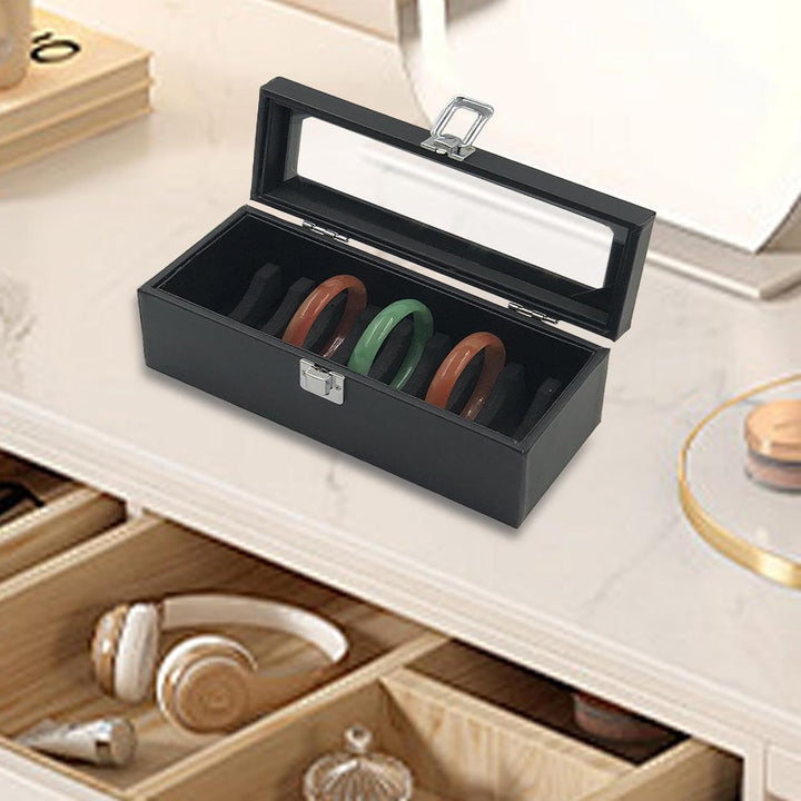 Armband-Aufbewahrungsbox, Armreif-Organizer-Box | PU-Leder-Vitrine, 10/20 -Fächer, Armreif-Aufbewahr