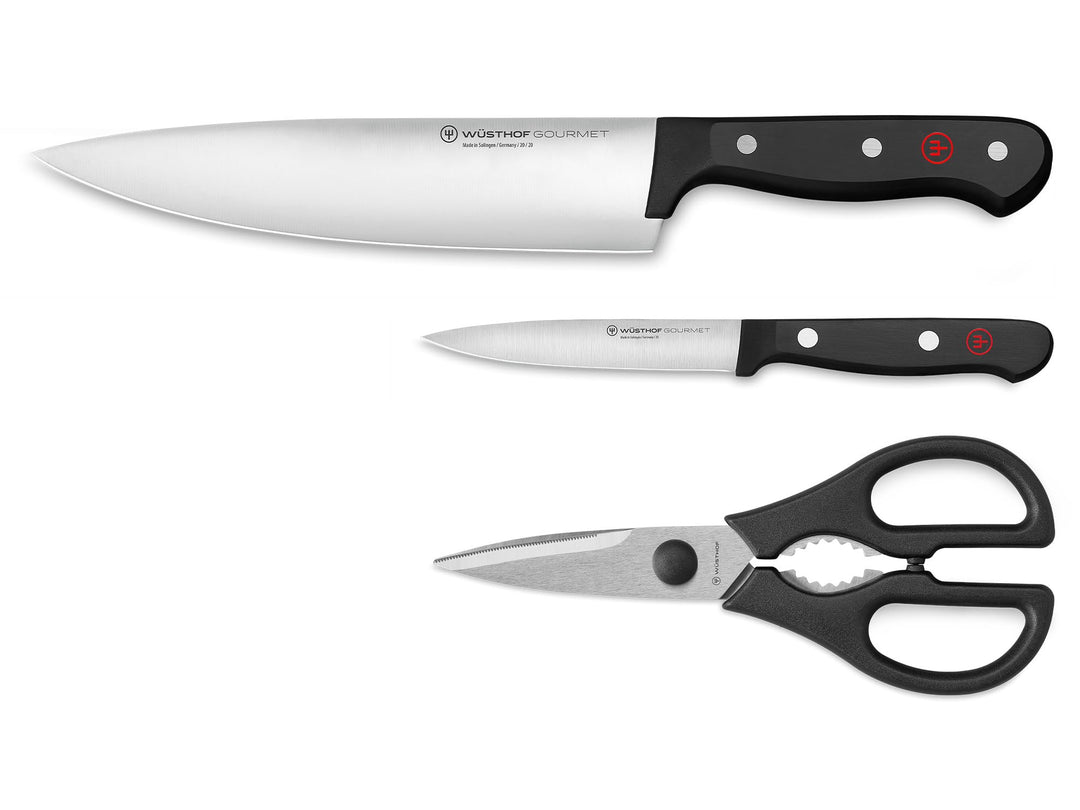 WÜSTHOF Gourmet Messerset mit 3 Artikeln, Schwarz 20 centimetri, 20 centimetri