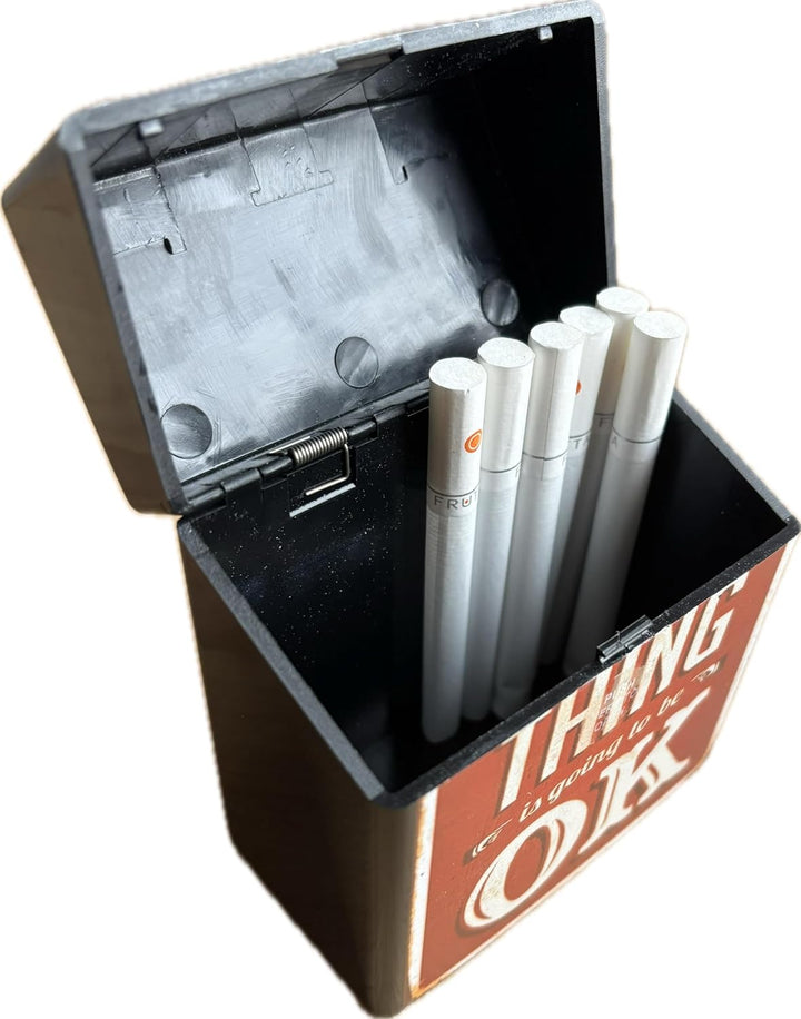 3 x Zigarettenbox XXXL VINTAGE BUNT für 50 Zigaretten Etui Kunststoff Raucherbedarf