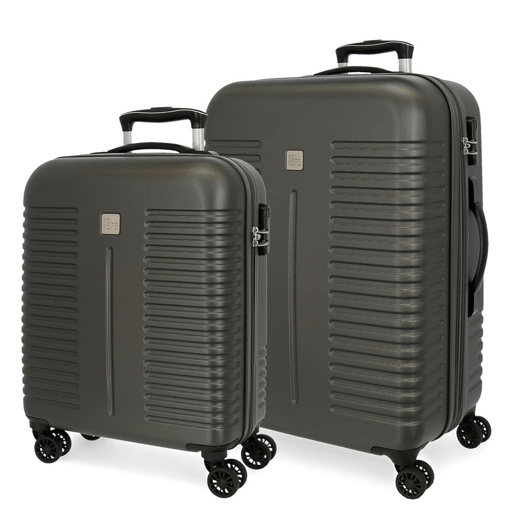Roll Road India Kabinenkoffer Blau Anthrazit Set 2 Koffer, Anthrazit Set 2 Koffer