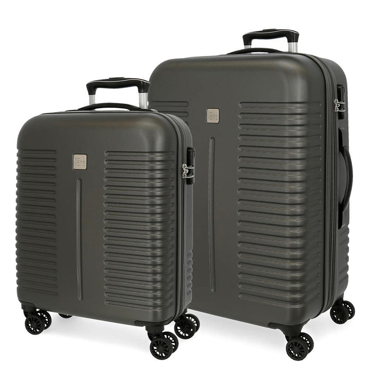 Roll Road India Kabinenkoffer Blau Anthrazit Set 2 Koffer, Anthrazit Set 2 Koffer