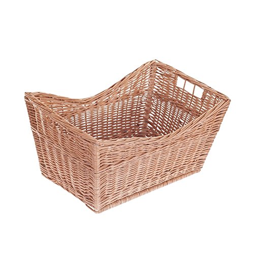 e-wicker24 Alles aus Weide Kaminkorb, Holzkorb, Kaminholzkorb aus Weide, rechteckiger Kaminkorb aus