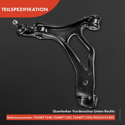 Frankberg 1x Querlenker Radaufhängung Vorne Unten Rechts Kompatibel mit C.a.y.e.n.n.e 955 2002-2010