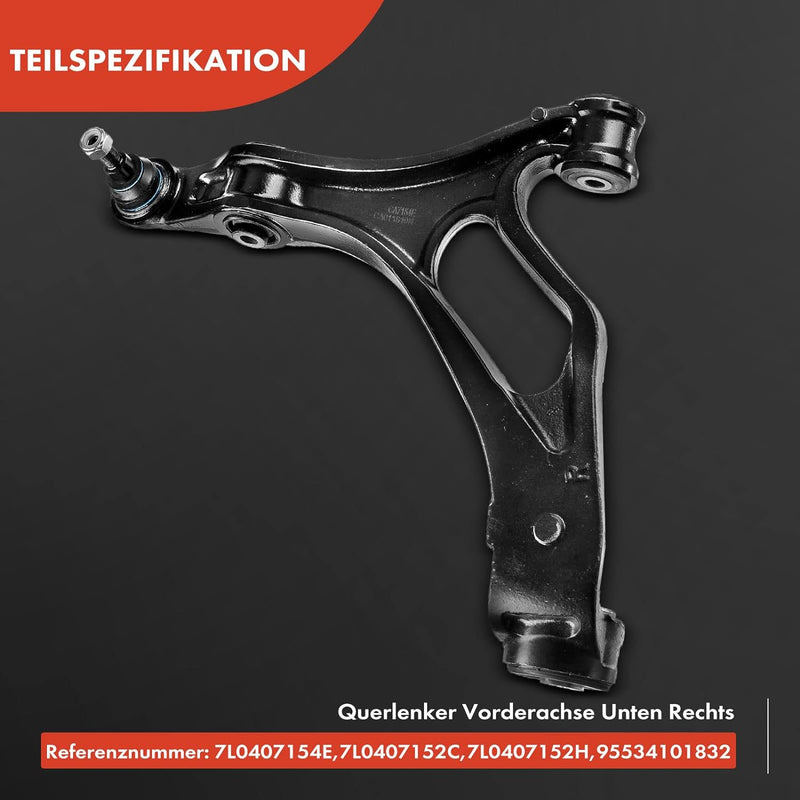 Frankberg 1x Querlenker Radaufhängung Vorne Unten Rechts Kompatibel mit C.a.y.e.n.n.e 955 2002-2010