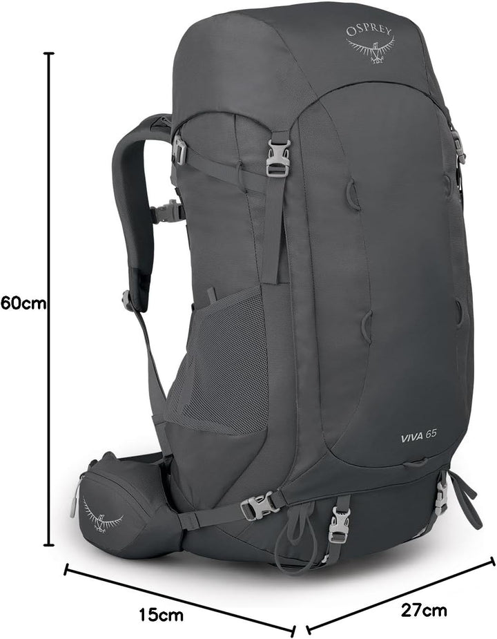 Osprey Europe Damen Viva 65 Backpack Tunnel Vision Grey, Tunnel Vision Grey