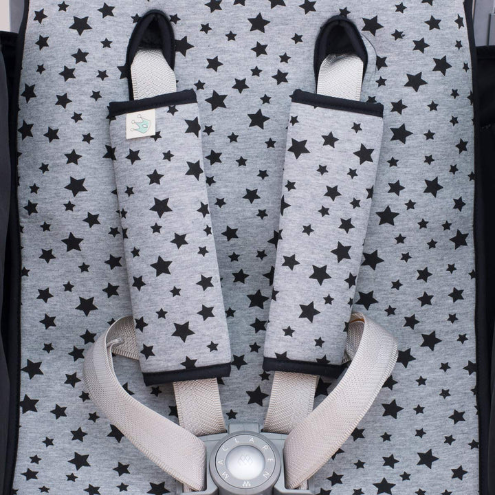 JYOKO KIDS Sitzauflage Universal für Kinderwagen + Gurtpolster Hergestellt aus Baumwollstoff + Schau