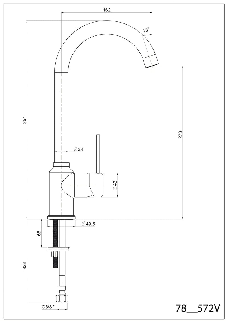 Paini 7820572VA9 Mischbatterie, Granit Hafer