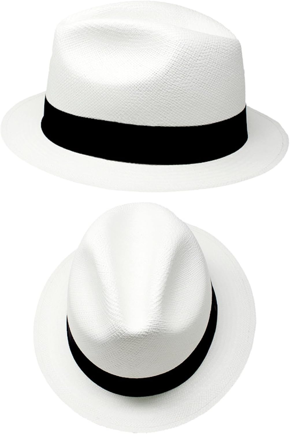 Gamboa Fedora Panama Hut Herren und Damen Sommer Strohhut Panamahut Sonnenhut UV-Schutz UPF50+, 60 W