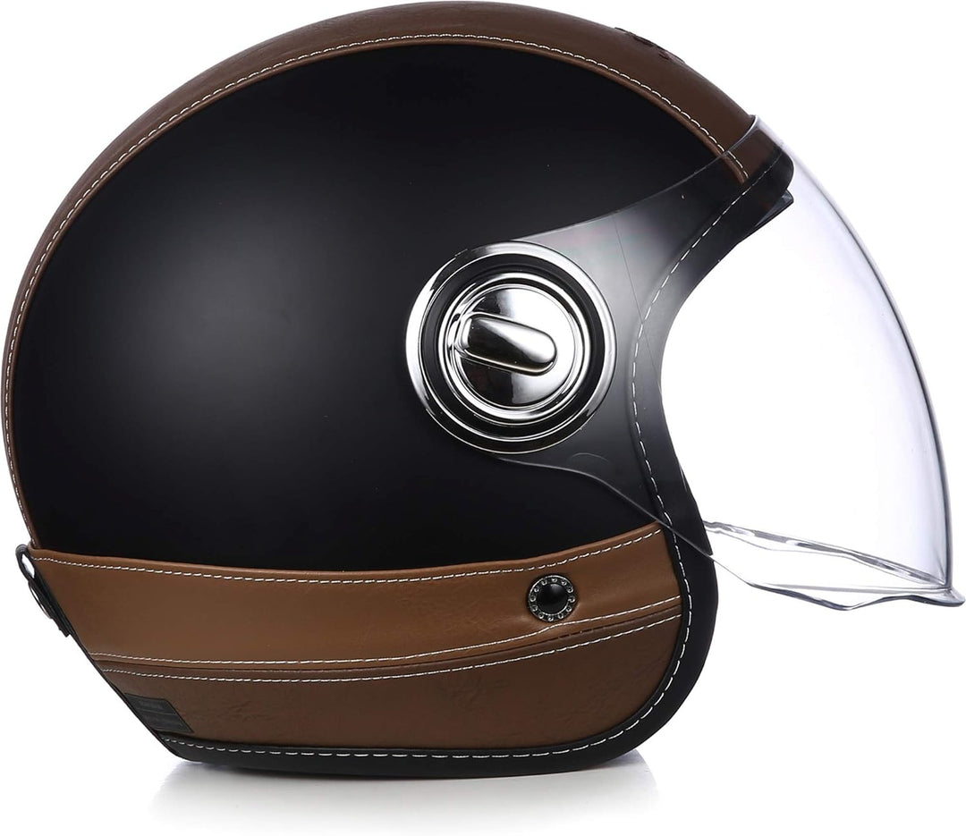 Soxon® SP-888 Pro „Urban Black“ · Jet-Helm · Motorrad-Helm Roller-Helm Scooter-Helm Moped Mofa-Helm