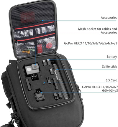 Smatree Rucksack, Tasche für DJI Mavic Pro 2 und GoPro Hero 2018, Hero7/ 6/5/4/3/2/GoPro Hero 5 Sess