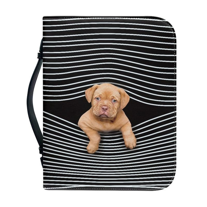 Buchhülle mit Hunde-Motiv, 3D-Hundemuster, für Bücher bis zu 30,5 x 22,9 x 6,1 cm M-[9.2x6.3in=23.4x