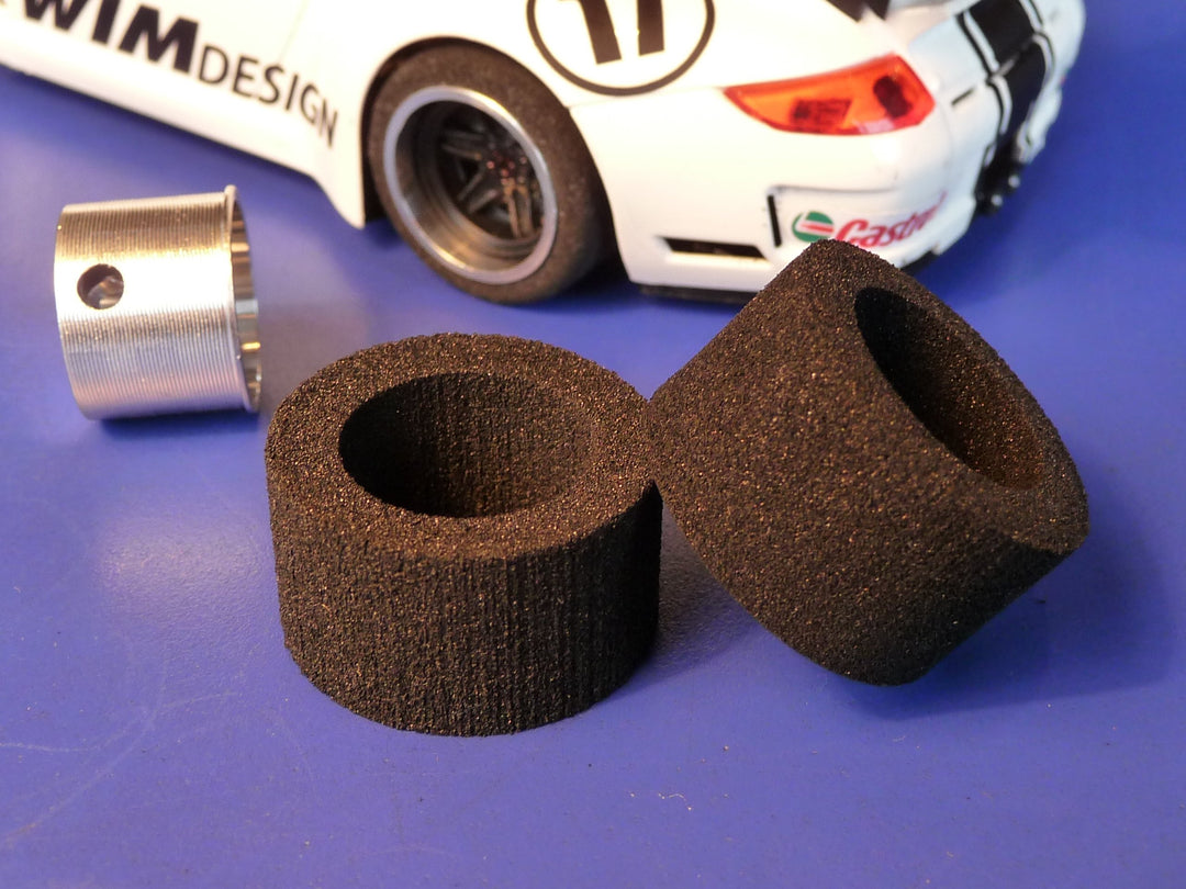 10 STÜCK Slotcar Reifen 23x15x11mm Moosgummi GP 25 Shore zum Sonderpreis