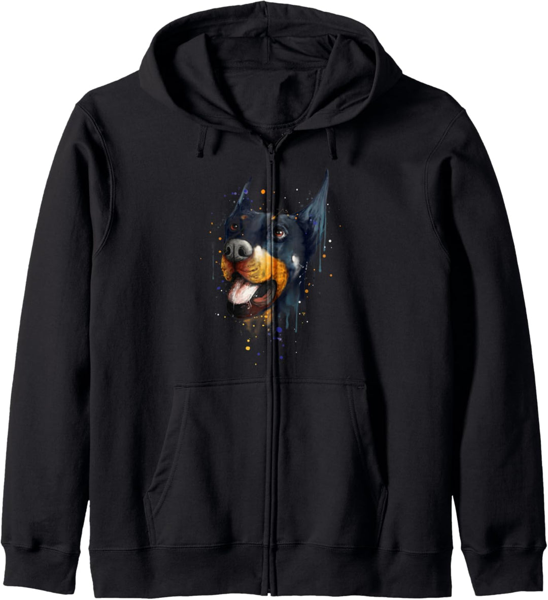 Doberman Color Splash Dog Gift Kapuzenjacke