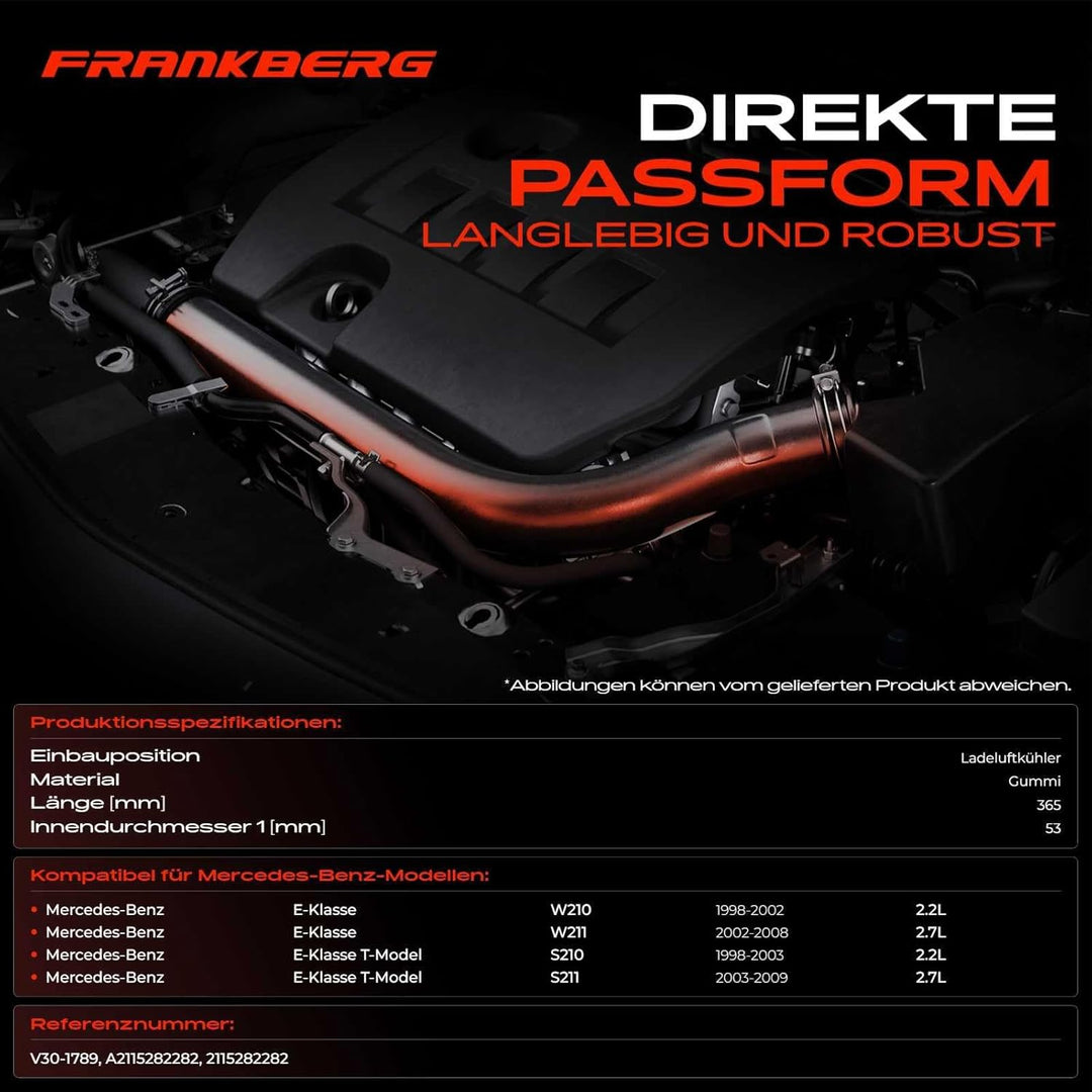 Ladeluftschlauch Turboschlauch für E-Klasse W210 E200 E220 W211 E270 E-Klasse T-Model S210 S211 2.1L