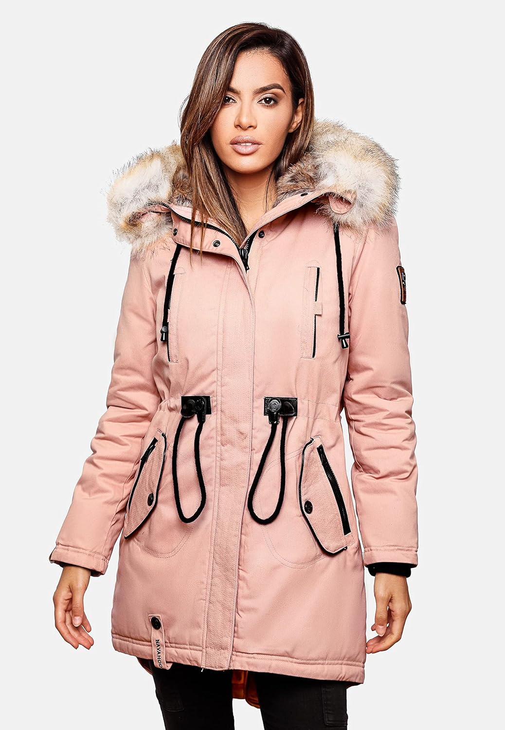 Navahoo Damen Warmer Winterparka mit Kapuze Bombii XS-XXL XXL Rosa, XXL Rosa