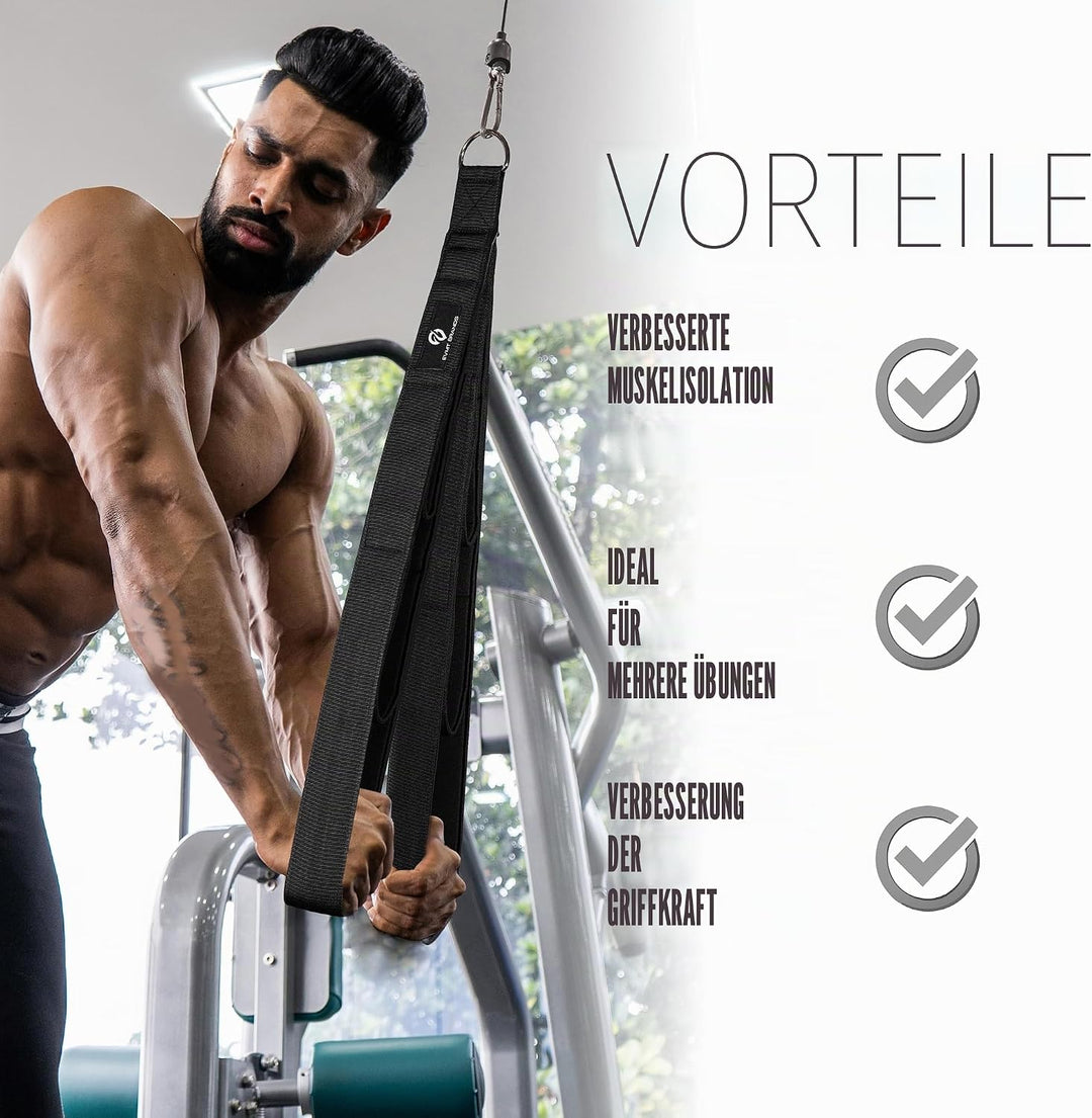 EVMT Brands Evmt Ultimate 33cm, 56cm, 76cm Trizepsseil. Vielseitiges Fitnessgerät Für Krafttraining.