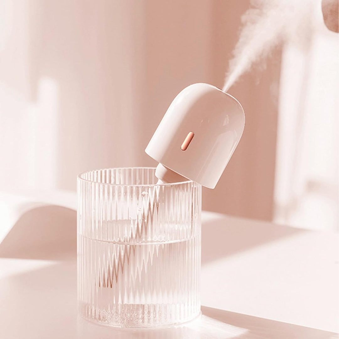 Tragbarer Mini-Luftbefeuchter, USB-Luftbefeuchter mit Kühlem Nebel, Wiederaufladbarer Persönlicher L
